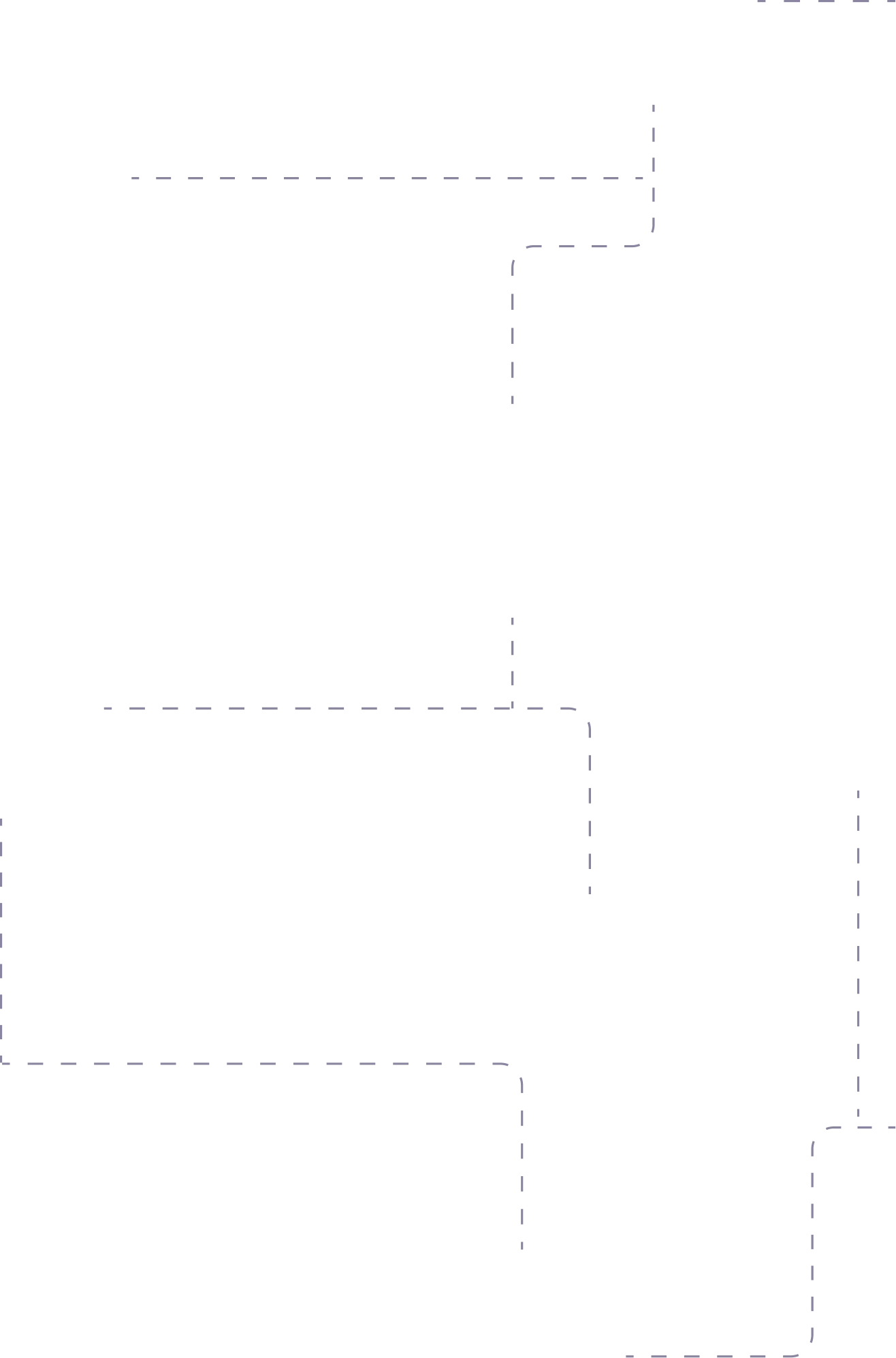 Abstract pattern of interconnected deep green dashed lines on a black background.