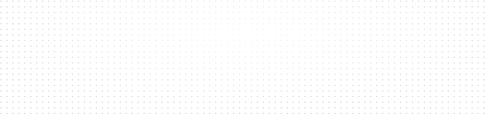 Black background with a gray halftone dot pattern fading downward.
